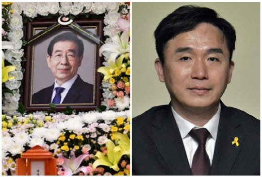 고(故) 박원순(왼쪽) 전 서울시장과 정철승 변호사. <연합뉴스>